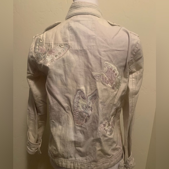 Zadig and Voltaire Pink Camo Jacket with Butterfly Embroidery Size XS - Picture 3 of 8